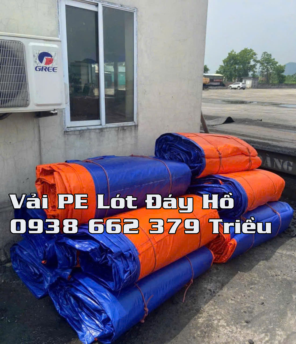 Vải bạt PE lót đáy hồ
