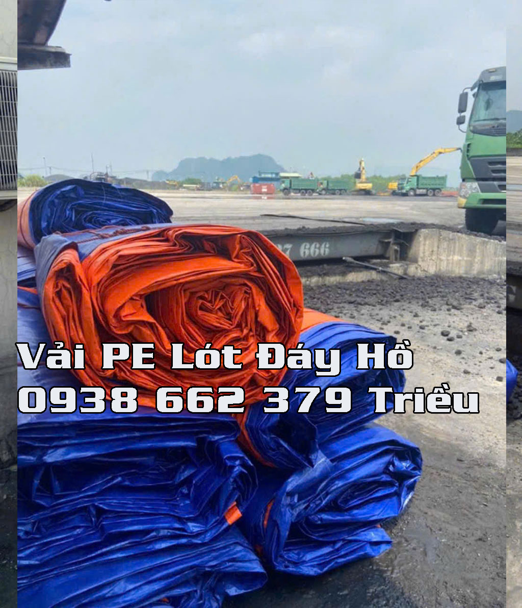 Vải bạt PE lót đáy hồ